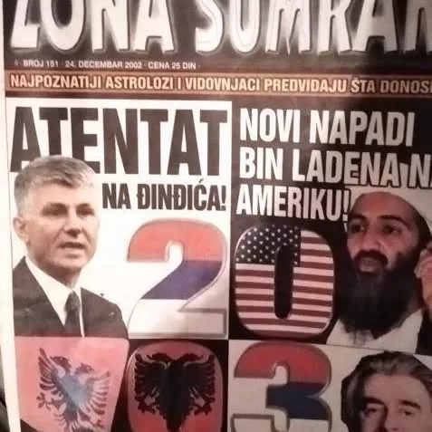 Dokaz da smo prorekli ubistvo Đinđića, decembra 2002. godine.